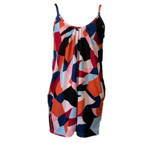 NWOT abstract romper, size medium